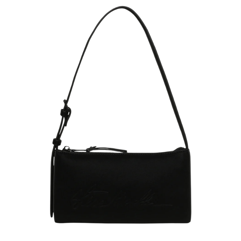 The Handbag Den Black Zip Shoulder Bag for Women