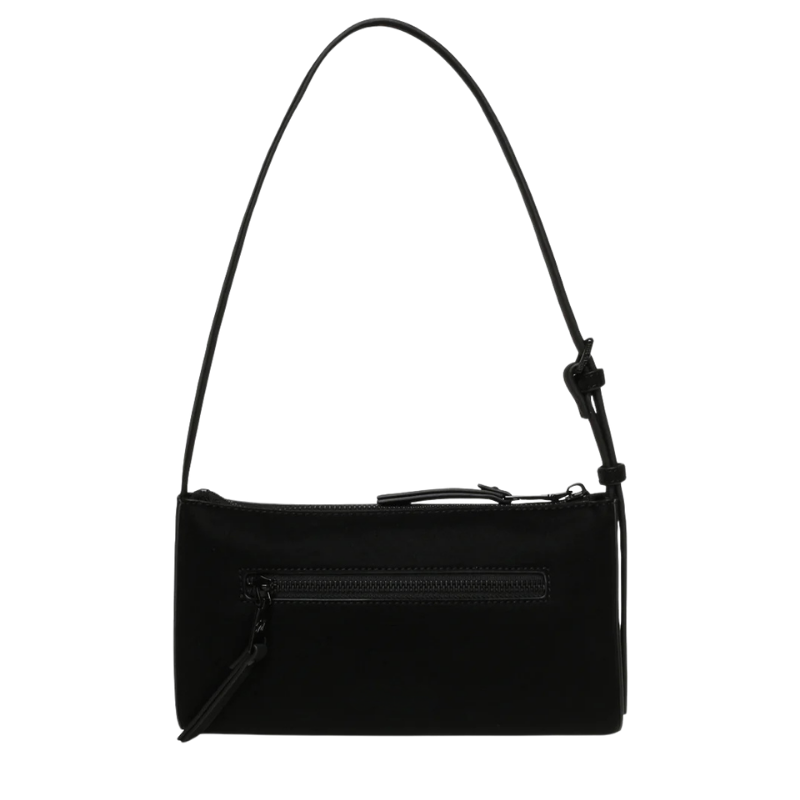 The Handbag Den Black Zip Shoulder Bag for Women - Image 3